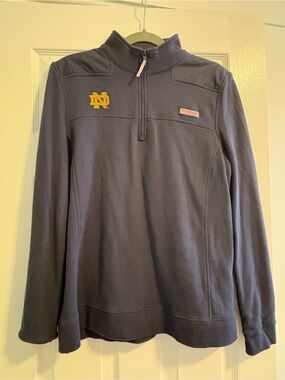Notre Dame Vineyard Vines Navy Quarter-Zip